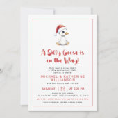 Dwaas Gans Kerst Winter Baby Shower Kaart (Voorkant)