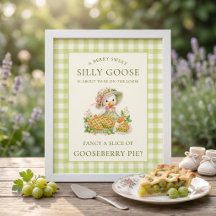 Dwaas Gans Kruisbessen taart bord Baby Shower
