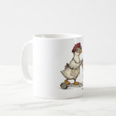 Dwaas Gans Kunstleraar | | Grappige Gans op Scoo Koffiemok (Voorkant links)