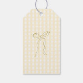 Dwaas Gans Lint Gingham Babyfeest Bedankt Cadeaulabel (Achterkant)