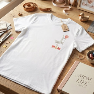 Dwaas Gans Moeder Roze Verjaardagsfeestje Moeder c T-shirt