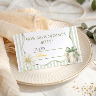 Dwaas Gans Neutrale Baby Shower Hoe Groot Spel Informatiekaartje