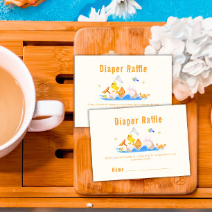 Dwaas Gans Oceaan Vis Luier Raffle Baby Shower Informatiekaartje