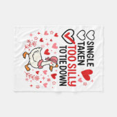 Dwaas Gans Romantische Status Grappig Liefdesleven Fleece Deken (Voorkant (Horizontaal))