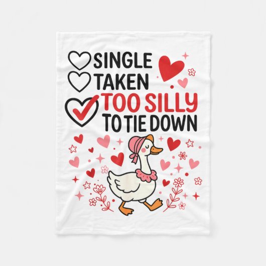 Dwaas Gans Romantische Status Grappig Liefdesleven Fleece Deken (Voorkant)