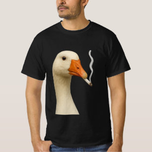 Dwaas Gans Rook Meme Rokkende Gans Sigaret T-shirt