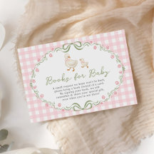 Dwaas Gans Roze Baby Meisje Shower Boeken Voor Bab