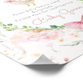 Dwaas Gans Roze Geschenktafel Whimsical Poster (Hoek)