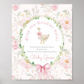 Dwaas Gans Roze Geschenktafel Whimsical Poster (Voorkant)