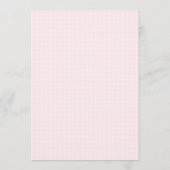 Dwaas Gans Roze Gingham Baby Shower Kaart (Achterkant)