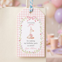 Dwaas Gans Roze Gingham meisje Verjaardag Cadeaubi