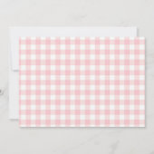 Dwaas Gans Roze Gingham Verjaardag Bedankt Kaart (Achterkant)