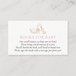 Dwaas Gans Roze Meisjesboeken voor Baby-insteekkaa Informatiekaartje