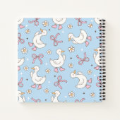 Dwaas Gans Roze Strik Coquette Aangepaste Script N Notitieboek (Achterkant)