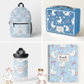 Dwaas Gans Roze Strik Coquette Aangepaste Script N Notitieboek