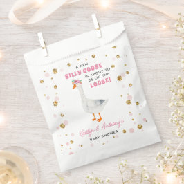 Dwaas Gans Roze Waterverf Meisjes Baby Shower Bedankzakje
