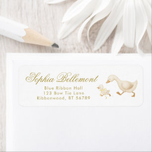 Dwaas Gans Salie Baby Shower Retouradres Etiket