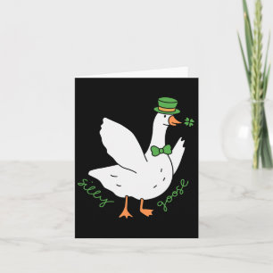 Dwaas Gans St. Patrick's Day Leprechaun Hoed Iers Kaart