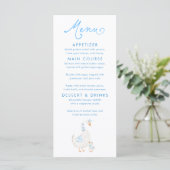 Dwaas Gans Thema Baby Shower Menu Kaarten (Staand voorkant)