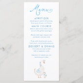 Dwaas Gans Thema Baby Shower Menu Kaarten (Voorkant)