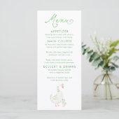 Dwaas Gans Thema Baby Shower Menu Kaarten (Staand voorkant)