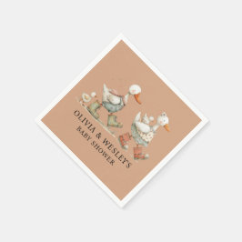 Dwaas Gans Tweeling Baby Baby Shower Servet