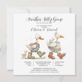Dwaas Gansje 2e Baby Baby Shower Kaart