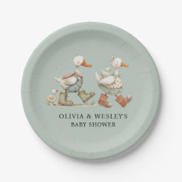 Dwaas Gansje 2e Baby Baby Shower Papieren Bordje