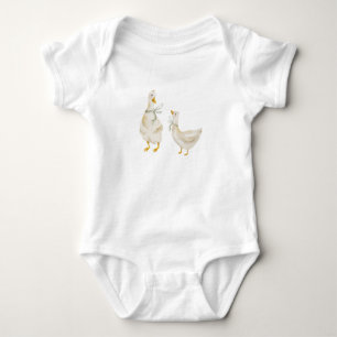 Dwaas Gansje Baby Borrel Geslacht Neutraal Gingham Romper