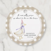 Dwaas Gansje Baby Shower  Bedankjes Labels (Achterkant)