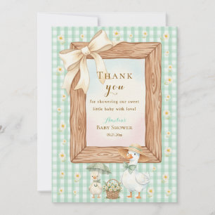 Dwaas Gansje Baby Shower Bedankkaart