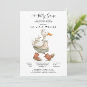 Dwaas Gansje Baby Shower Kaart (Staand voorkant)