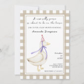 Dwaas Gansje Baby Shower Kaart (Voorkant)