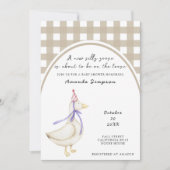 Dwaas Gansje Baby Shower Kaart (Voorkant)