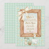 Dwaas Gansje Baby Shower Uitnodiging (Voorkant / Achterkant)