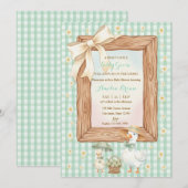 Dwaas Gansje Baby Shower Uitnodiging (Voorkant / Achterkant)