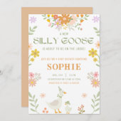 Dwaas Gansje Baby Shower Uitnodiging (Voorkant / Achterkant)