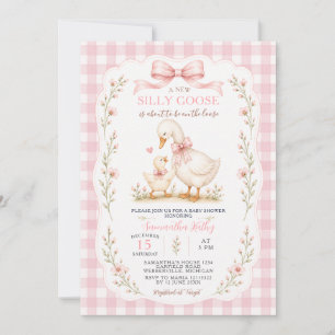 Dwaas Gansje Baby Shower Uitnodiging Meisje