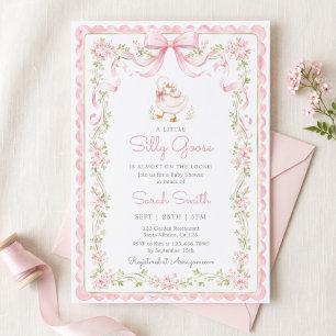 Dwaas Gansje Baby Shower Uitnodiging voor Meisje