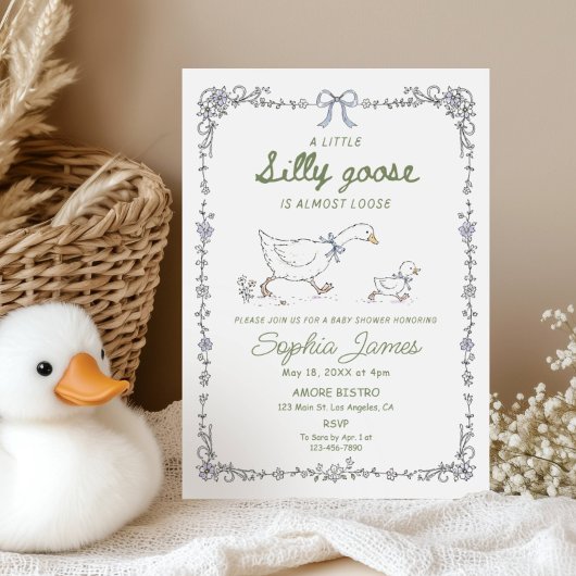 Dwaas Gansje Baby Shower Uitnodiging Whimsical