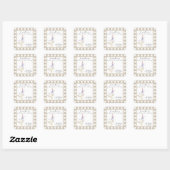 Dwaas Gansje Baby Shower Vierkante Sticker (Vel)