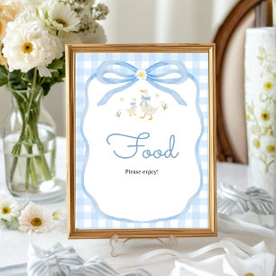 Dwaas Gansje Babyborrel   Eettafelbord Poster
