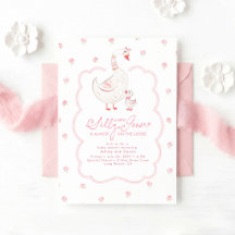 Dwaas Gansje Elegante Roze Meisje Baby Shower