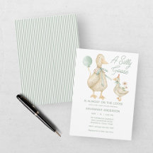 Dwaas Gansje Groene Baby Shower
