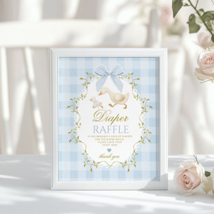 Dwaas Gansje Luier Raffle Salie Groen Whimsical Poster