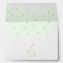 Dwaas Gansje Schattig Elegant Groen Bloemig Babyfe
