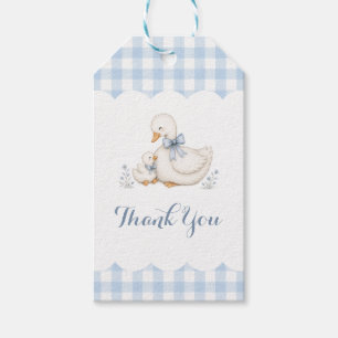 Dwaas Gansje Vintage Madeliefje Baby Shower Cadeaulabel