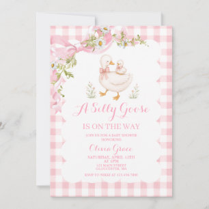 Dwaas Gansje Vintage Margriet Babyshower Uitnodigi Kaart