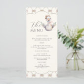 Dwaas Gansje Voorbereidende Boog Baby Shower Menu (Staand voorkant)