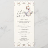 Dwaas Gansje Voorbereidende Boog Baby Shower Menu (Voorkant)